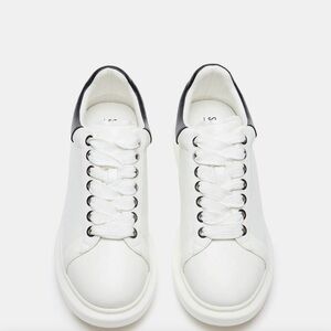 Steve Madden White and Black Sneakers